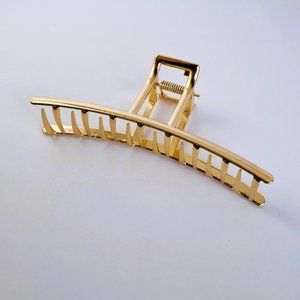 Gold metal hair claw, metal hair clip, metal hair